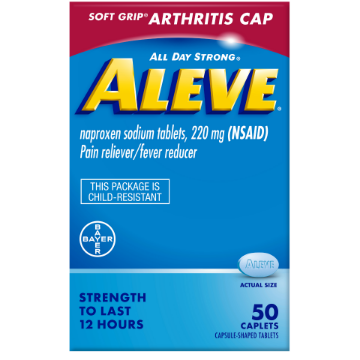 Aleve 220mg Soft Grip Top 50 Caps