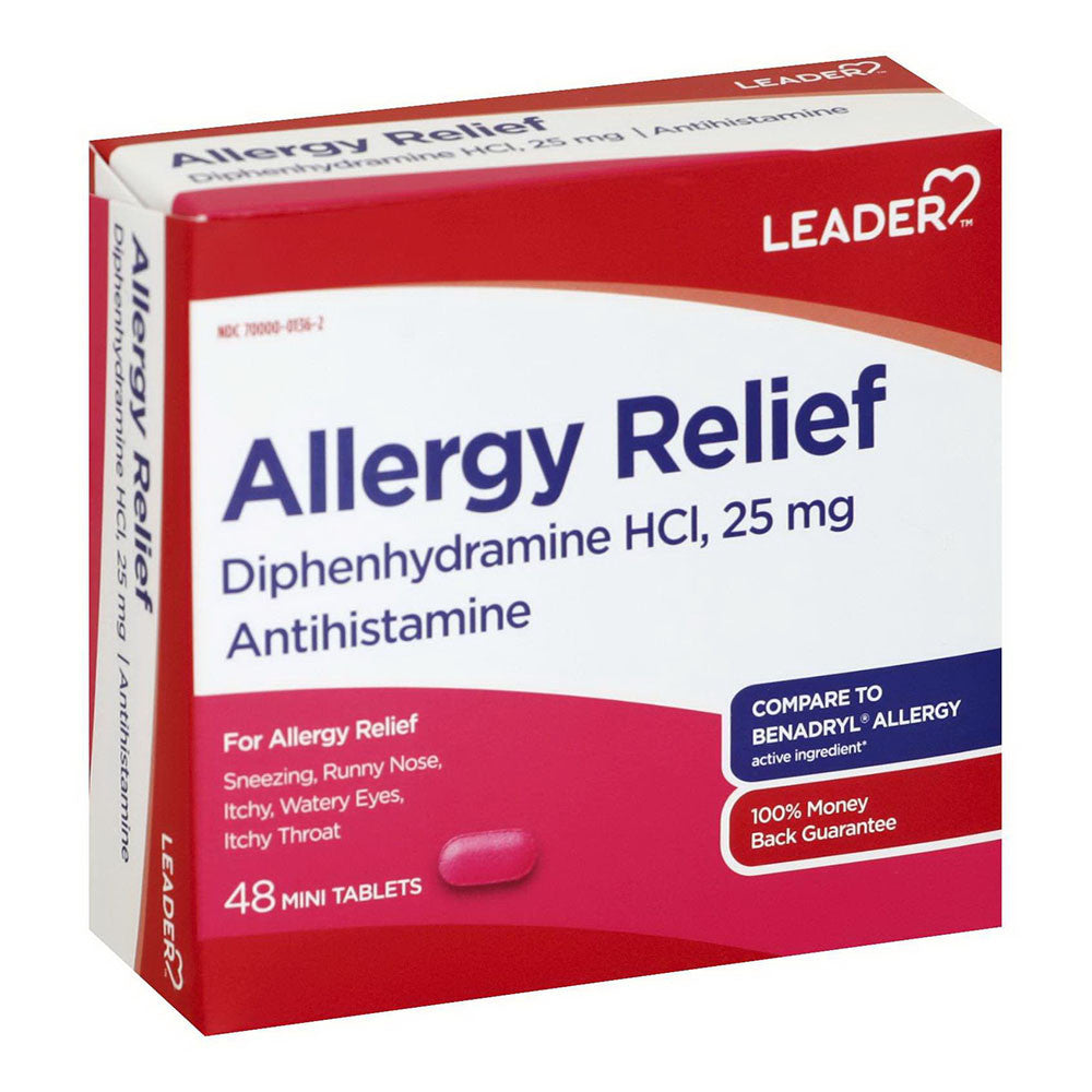 Leader Allergy Relief 25mg 48 Ct