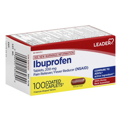 Leader Ibuprophen 100 Ct Caplets