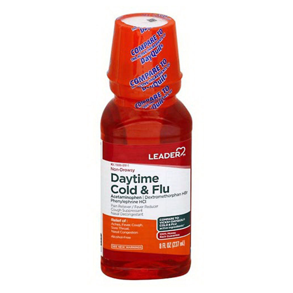 Leader Daytime Cold & Flu 8 Fl Oz