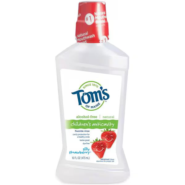 Toms Childrens Anticav Rinse Strbry