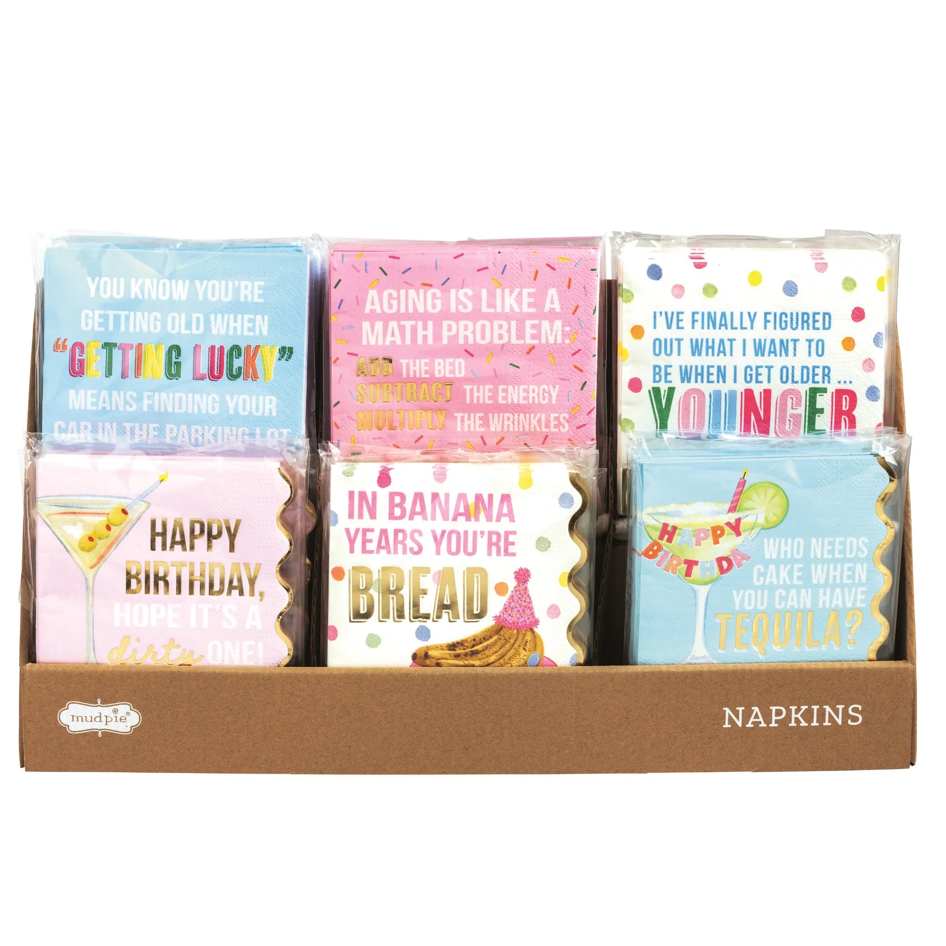 Birthday Funny Gold Napkins-6a Main image