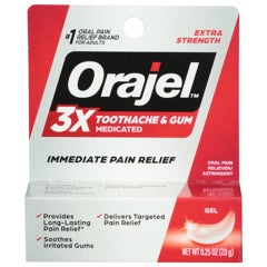Orajel 3x Ex Str Toothache Gel 0.25 Oz