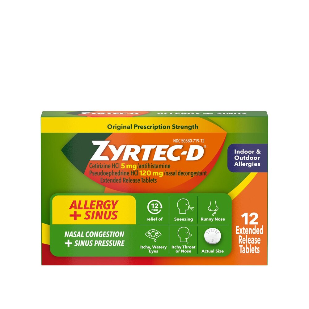 Zyrtec-d Allergy + Sinus 12tabs