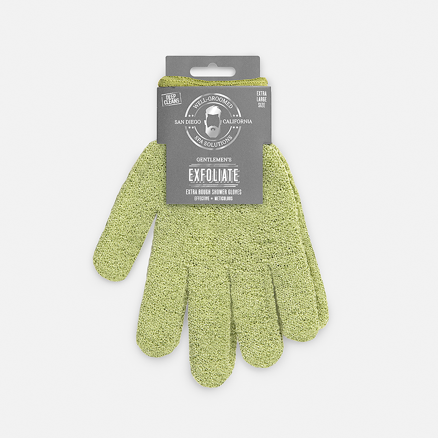 Well Groomed Xl Extra Rough Shower Gloves - Sage Green Main image