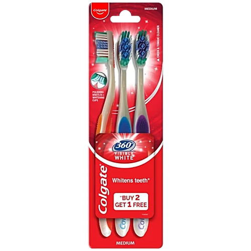 Colgate 360 Visible White Medium 3 Pk