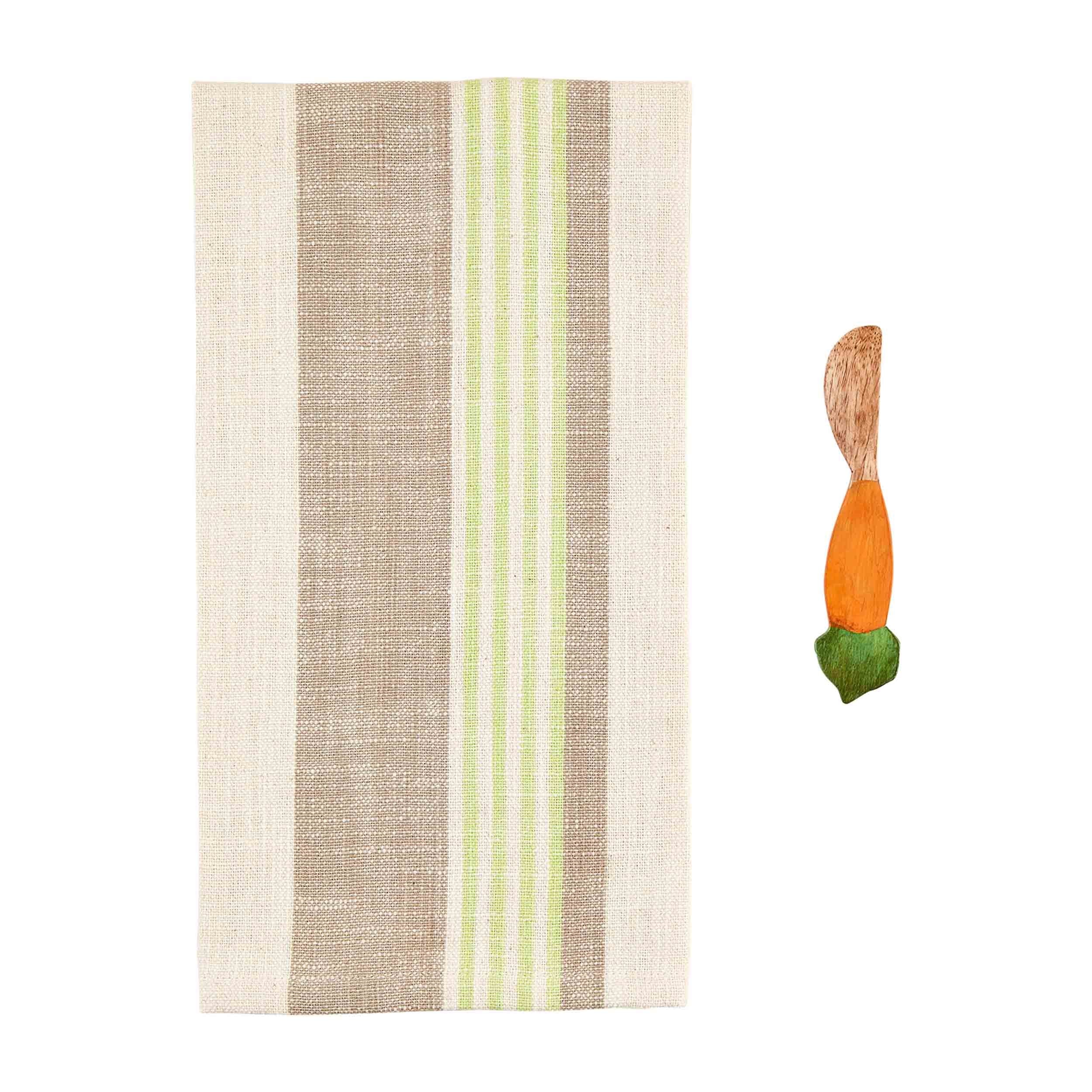 Green Bunny Towel & Spreader Set Main image