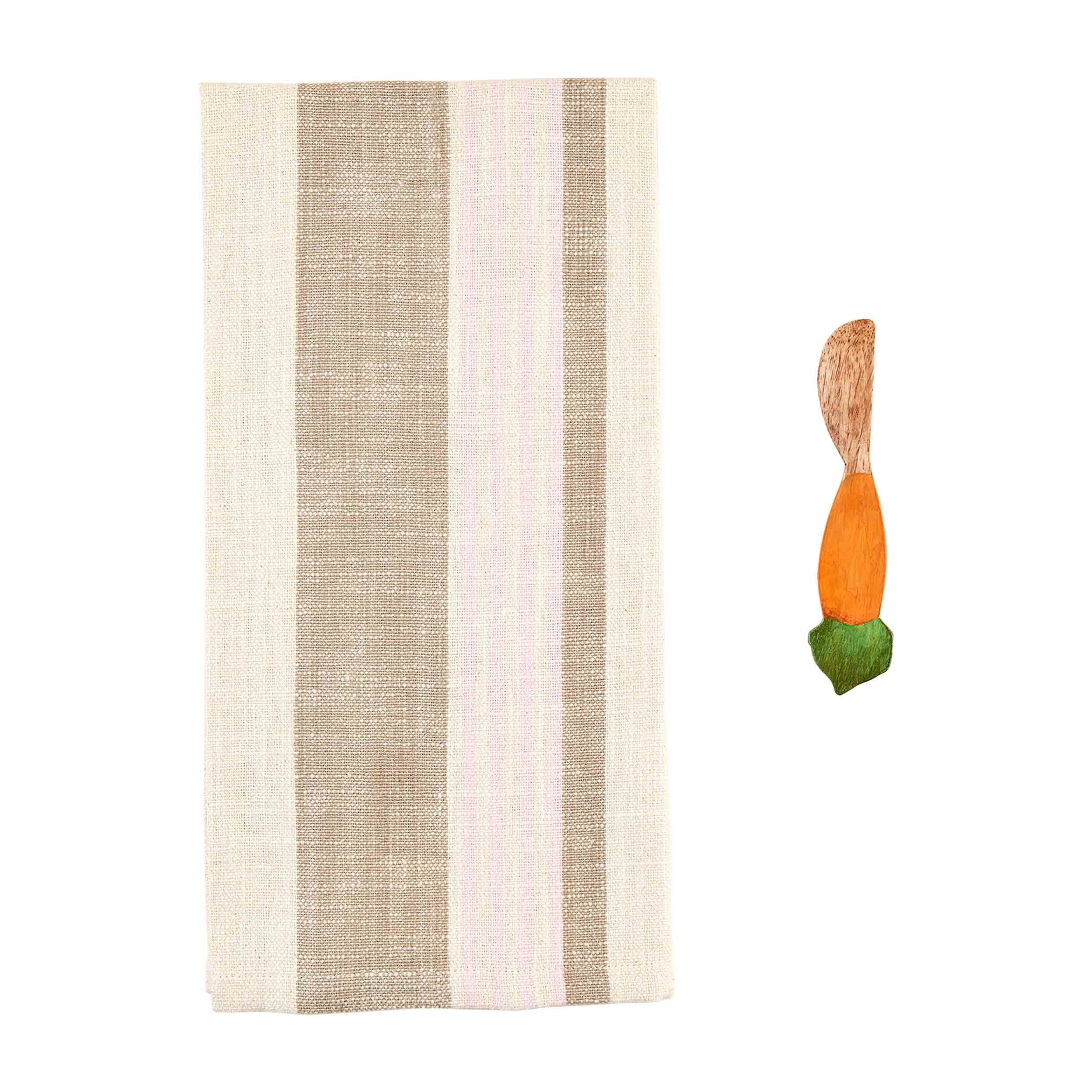 Pink Bunny Towel & Spreader Set Main image