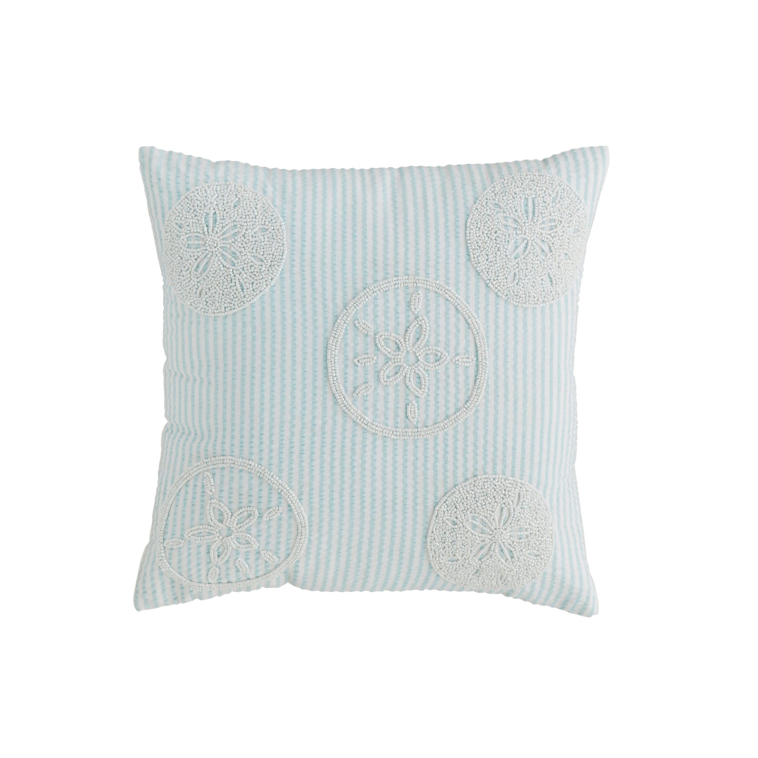 Sand Dollar Sea Beaded Pillow