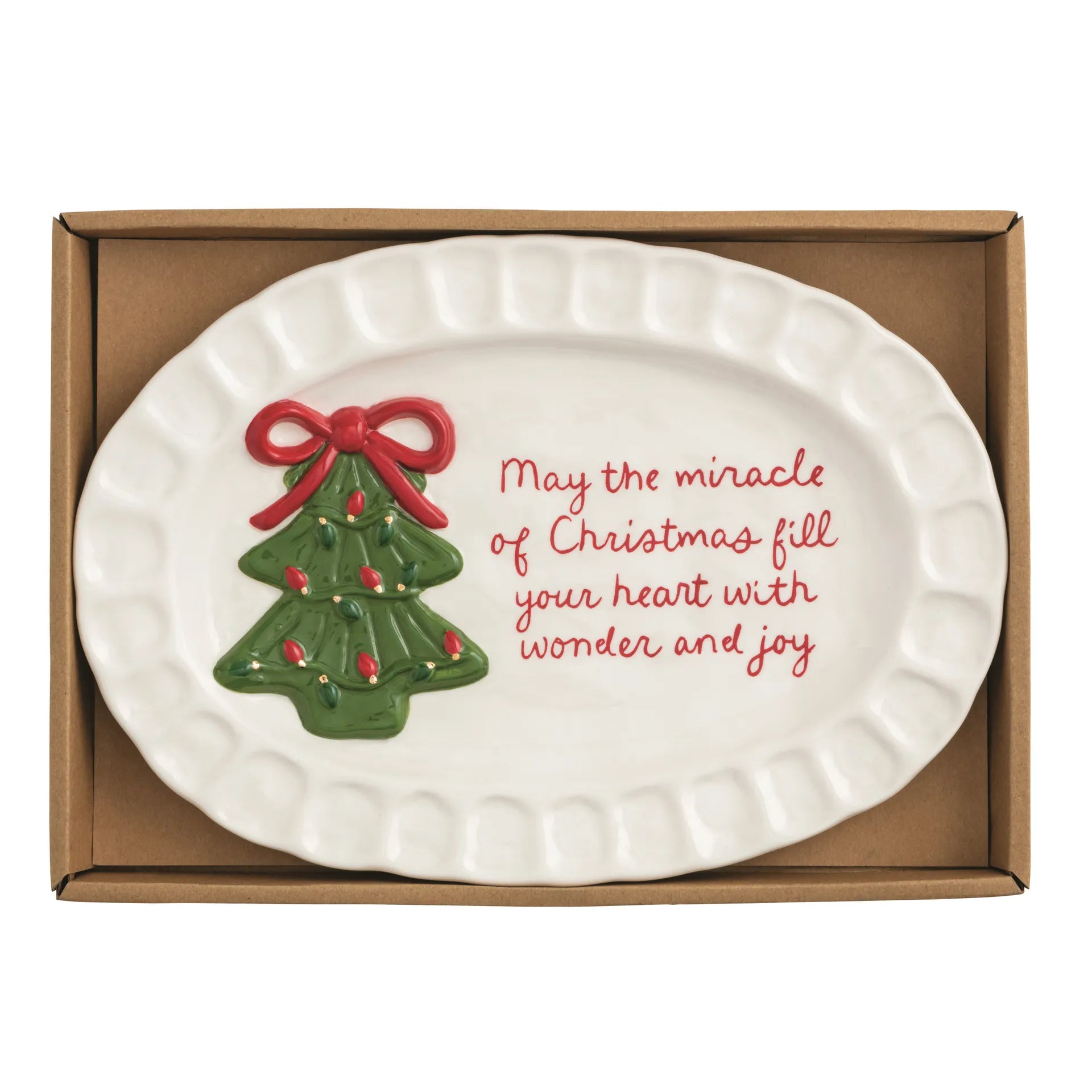 Tree Whimsical Christmas Sentiment Plate Main image