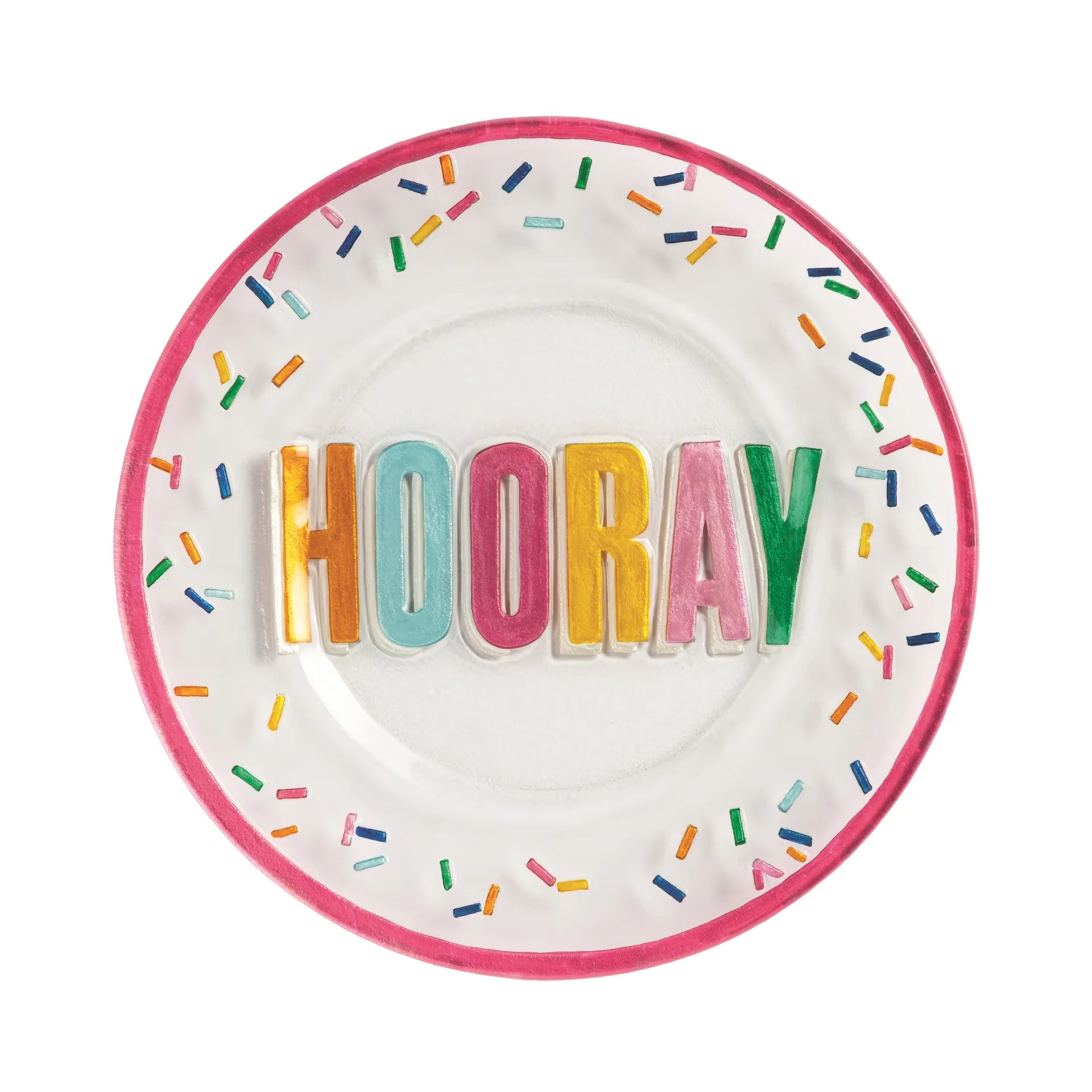 Glass Birthday Cake Plate