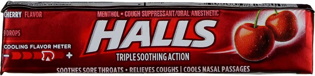 Halls Cherry Cough Drops 9ct