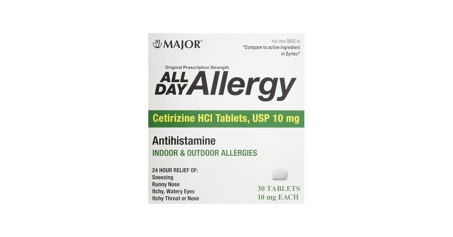 Cetirizine All Day Allergy Relief 30tabs 10mg