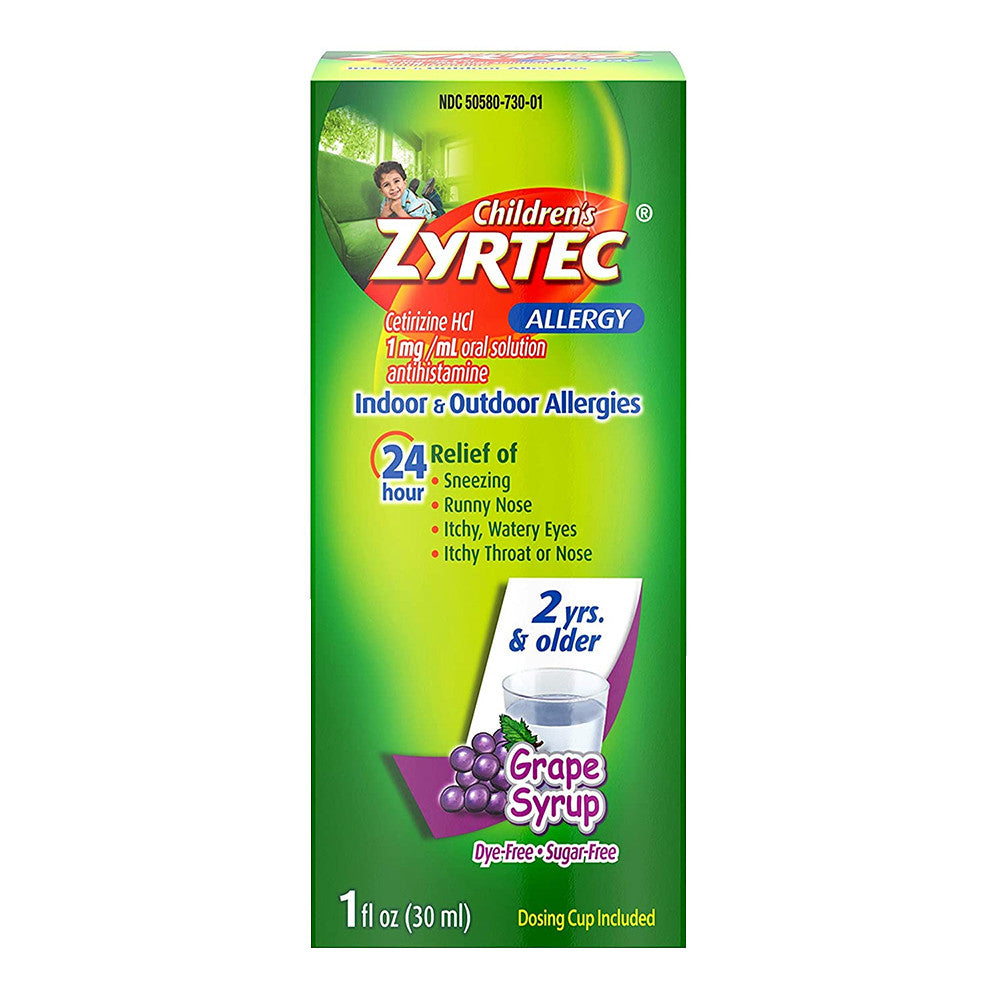 Children's Zyrtec Allergy (grape syrup)