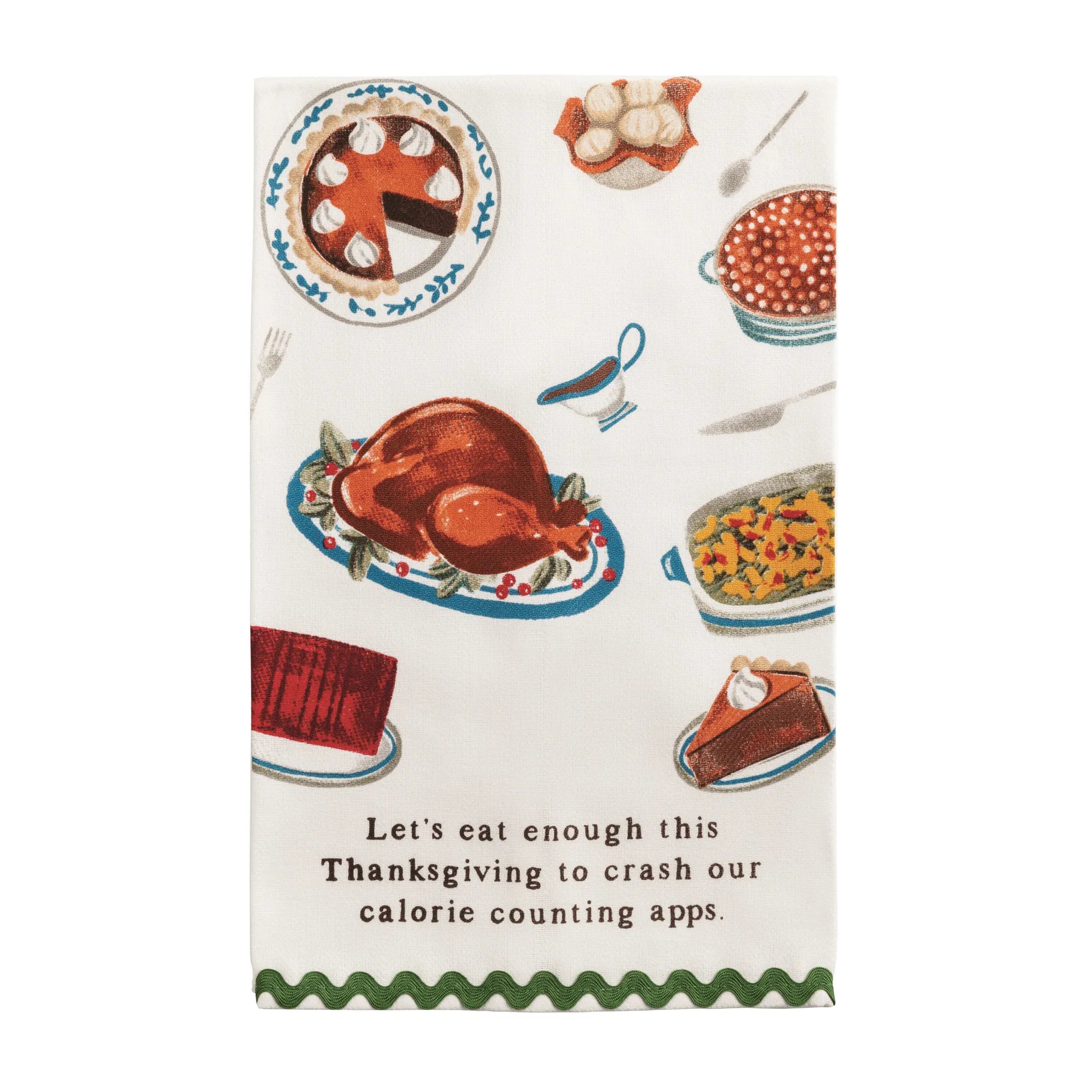 Calorie Counting Ric-Rac Towel Main image