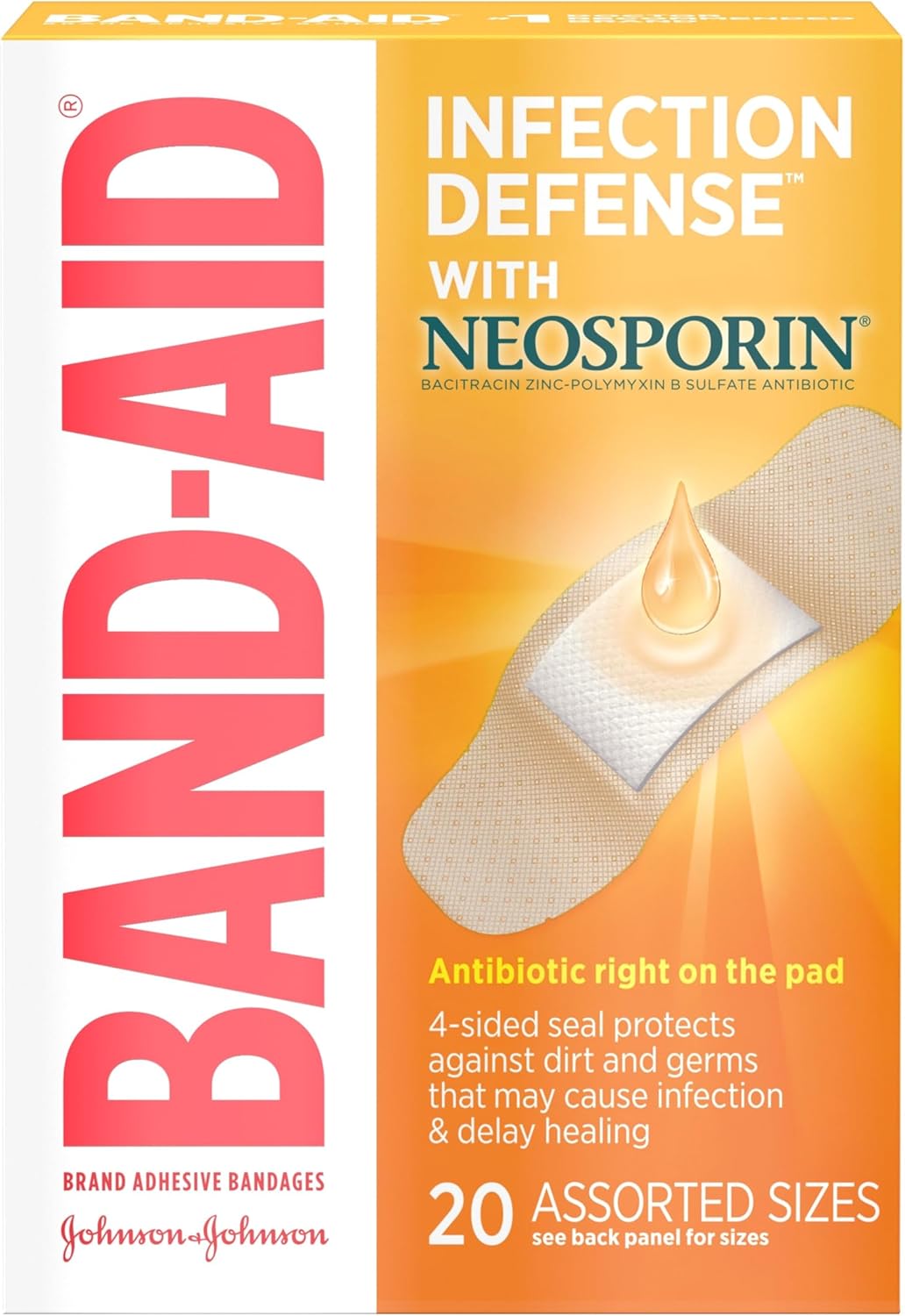 Band Aid Infection Defense 20 Asst