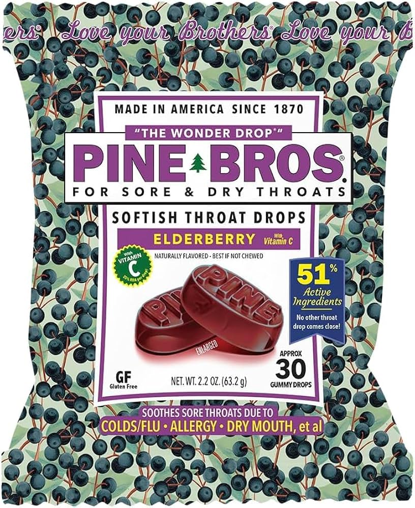 Pine Bros Elderberry Throat Drops