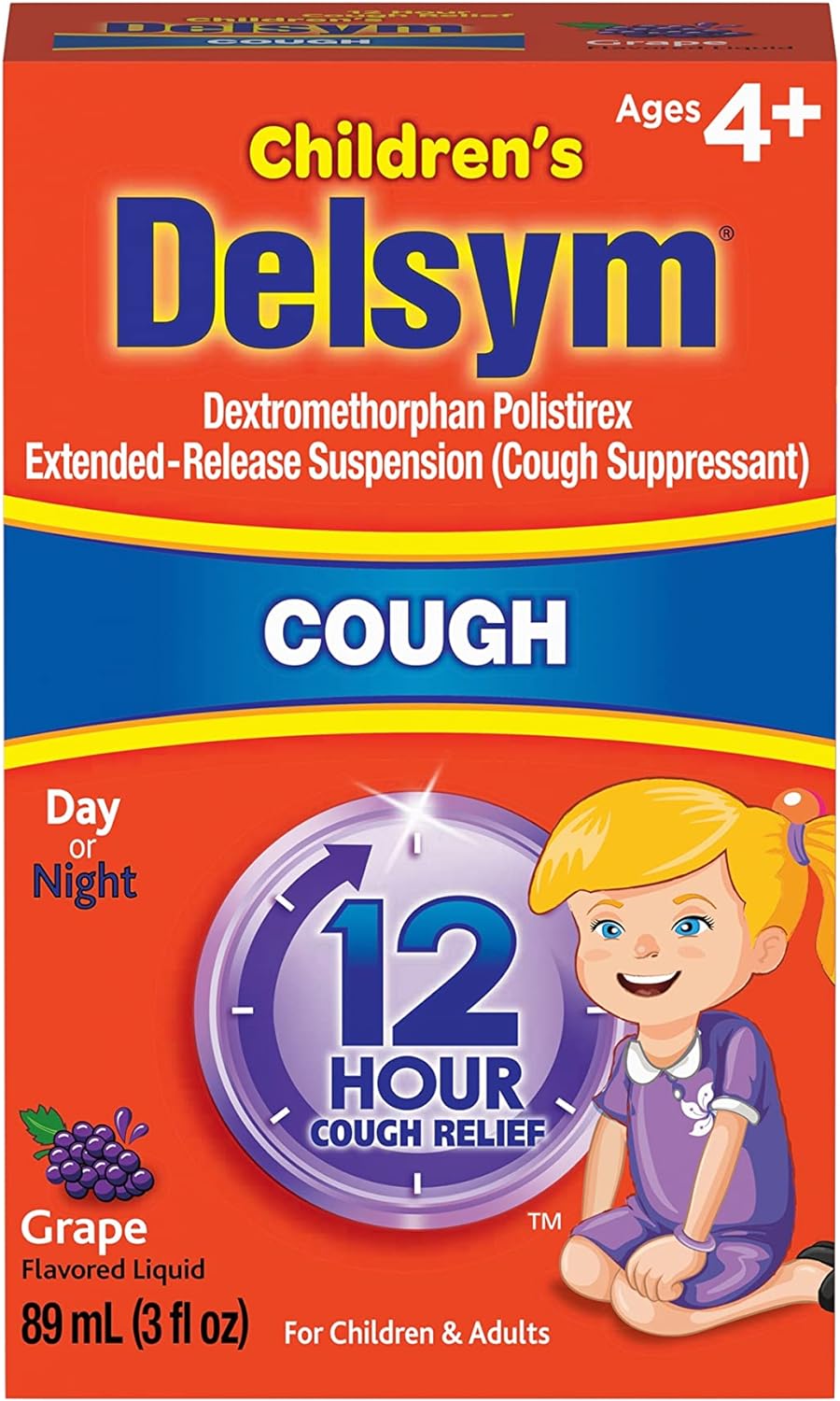 Childrens Delsym Cough 12 Hr Grape