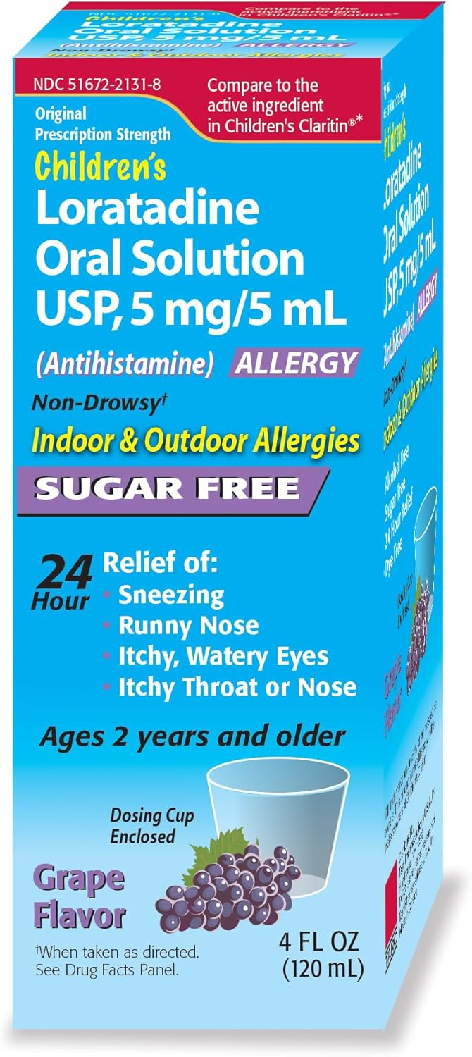 Childrens Loratadine Oral Solution 5mg/5ml Grape