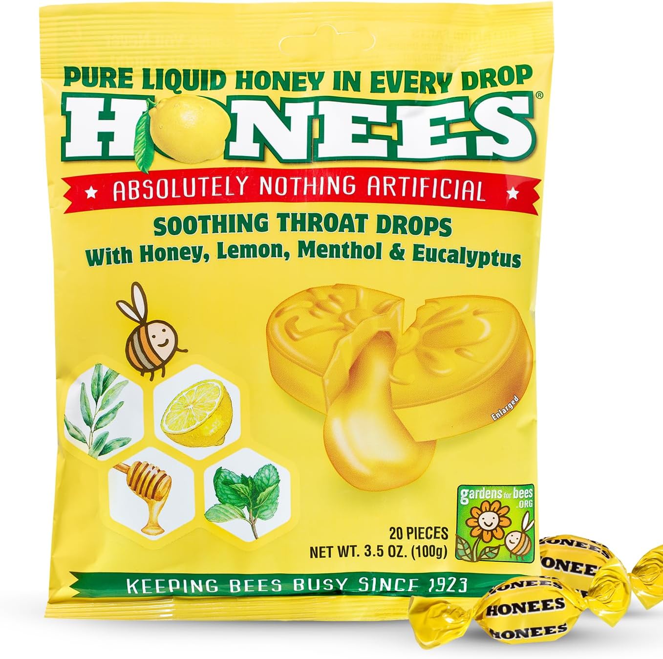 Honees Honey Lemon Eucalyptus Cough Drops