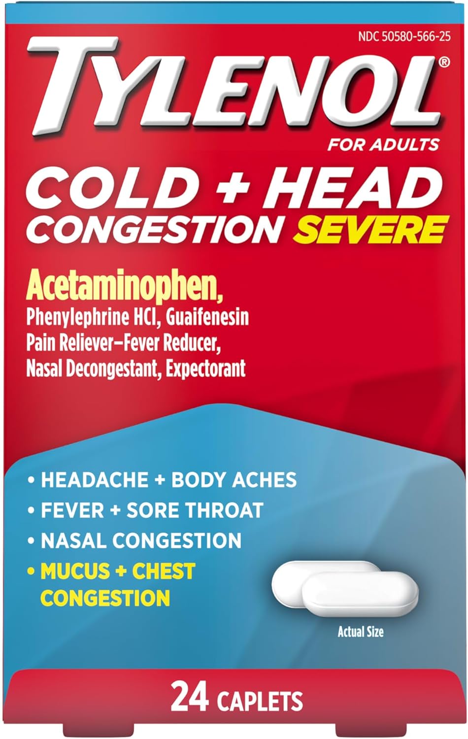 Tylenol Cold & Head Cong Severe 24ct