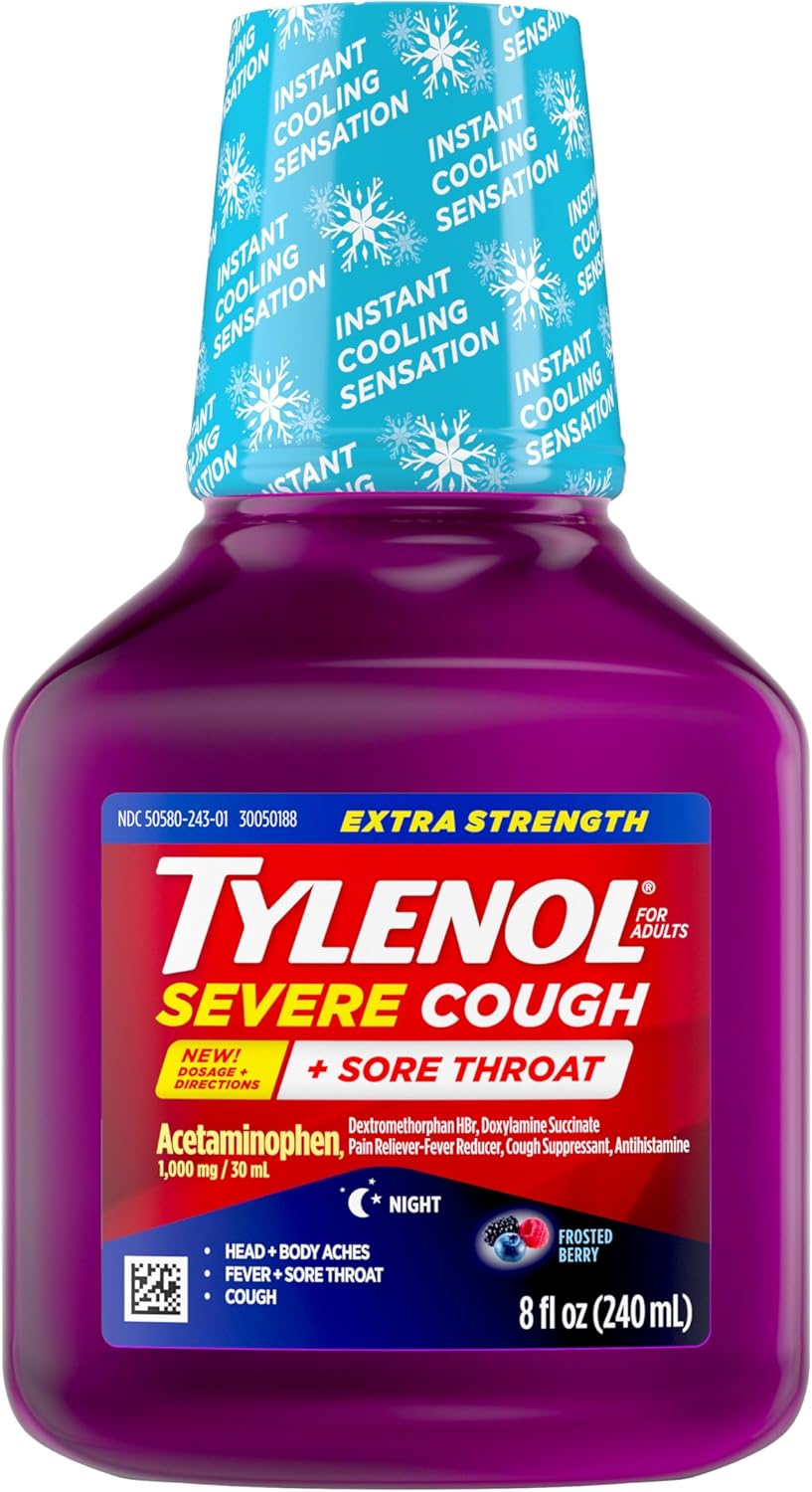 Tylenol Severe Cough & Throat Liq 8oz