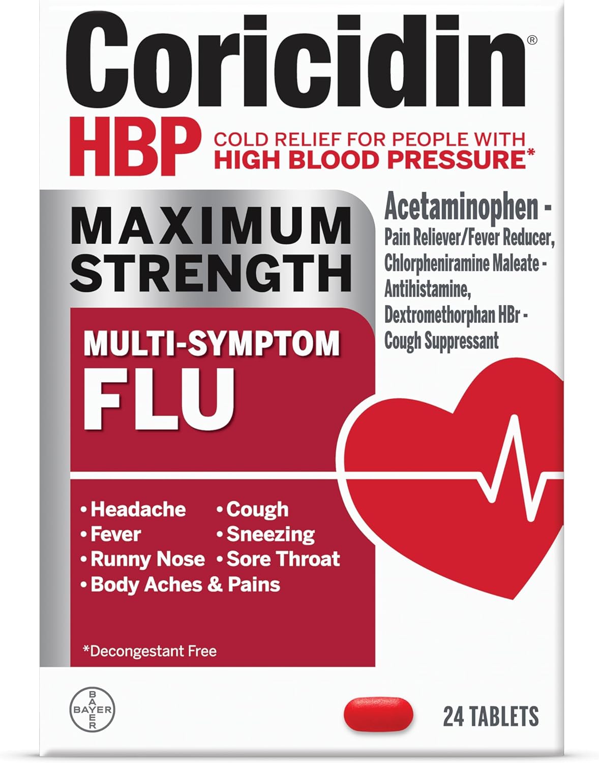 Coricidin Hbp Max Str Multi 24ct