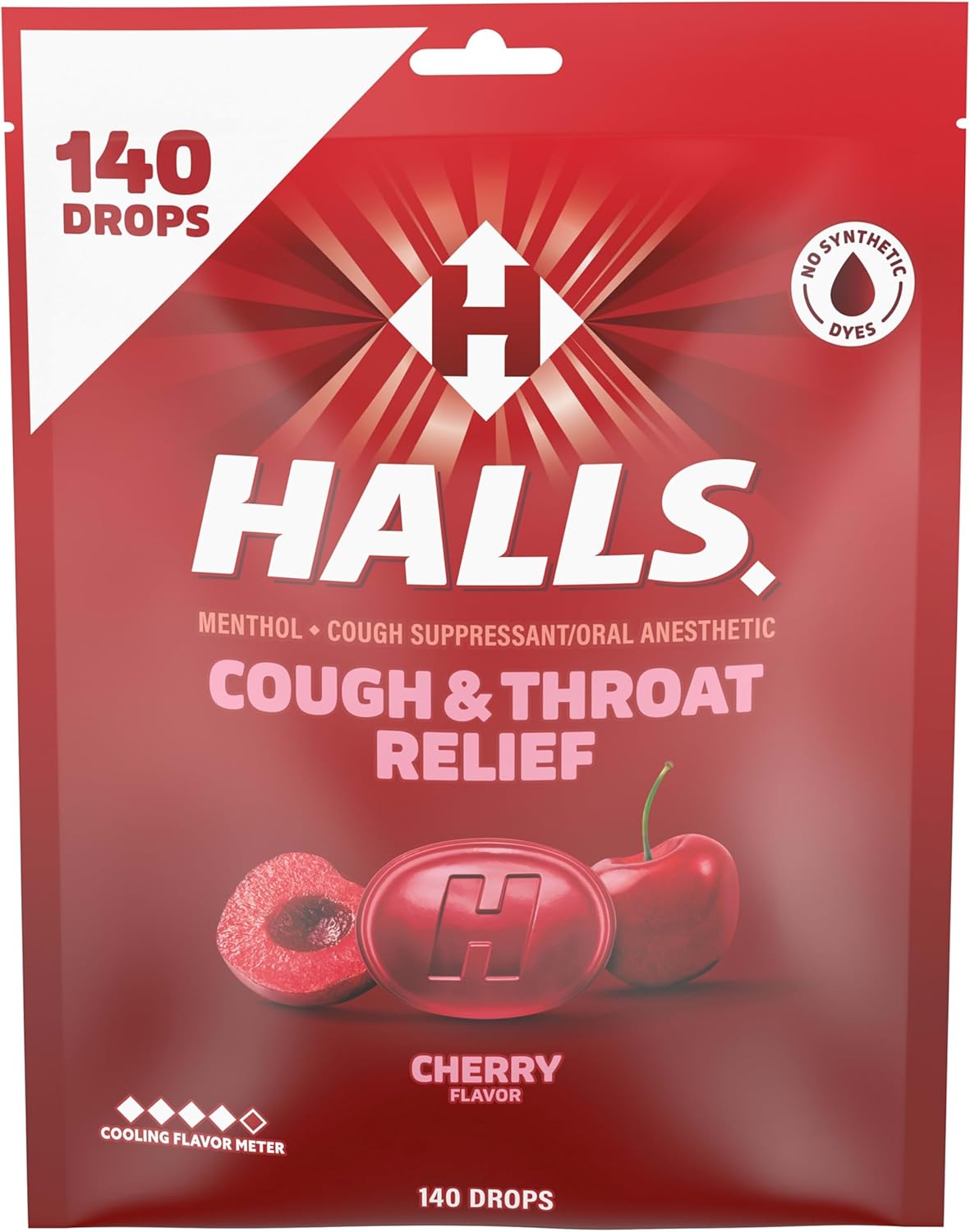Halls Cough Relief Cherry 30ct