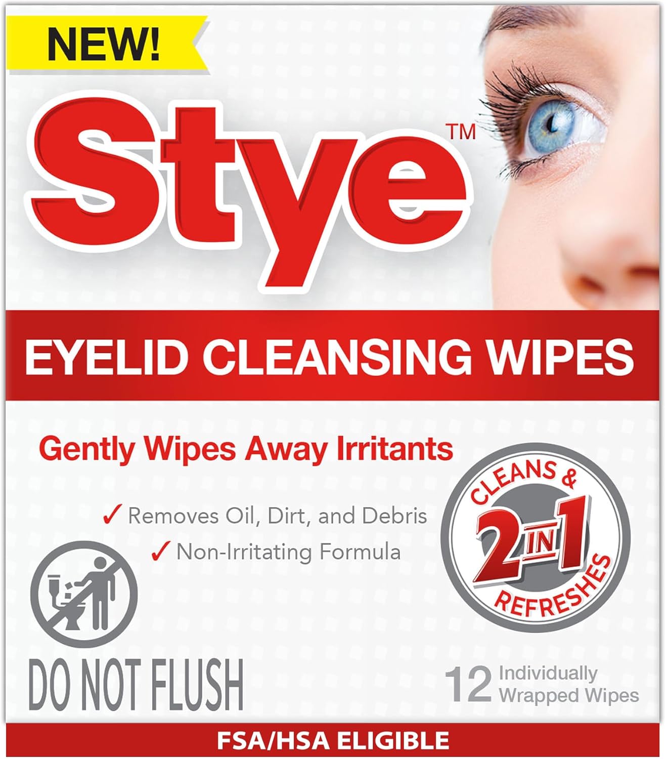 Stye Eyelid Cleansing Wipes 12ct