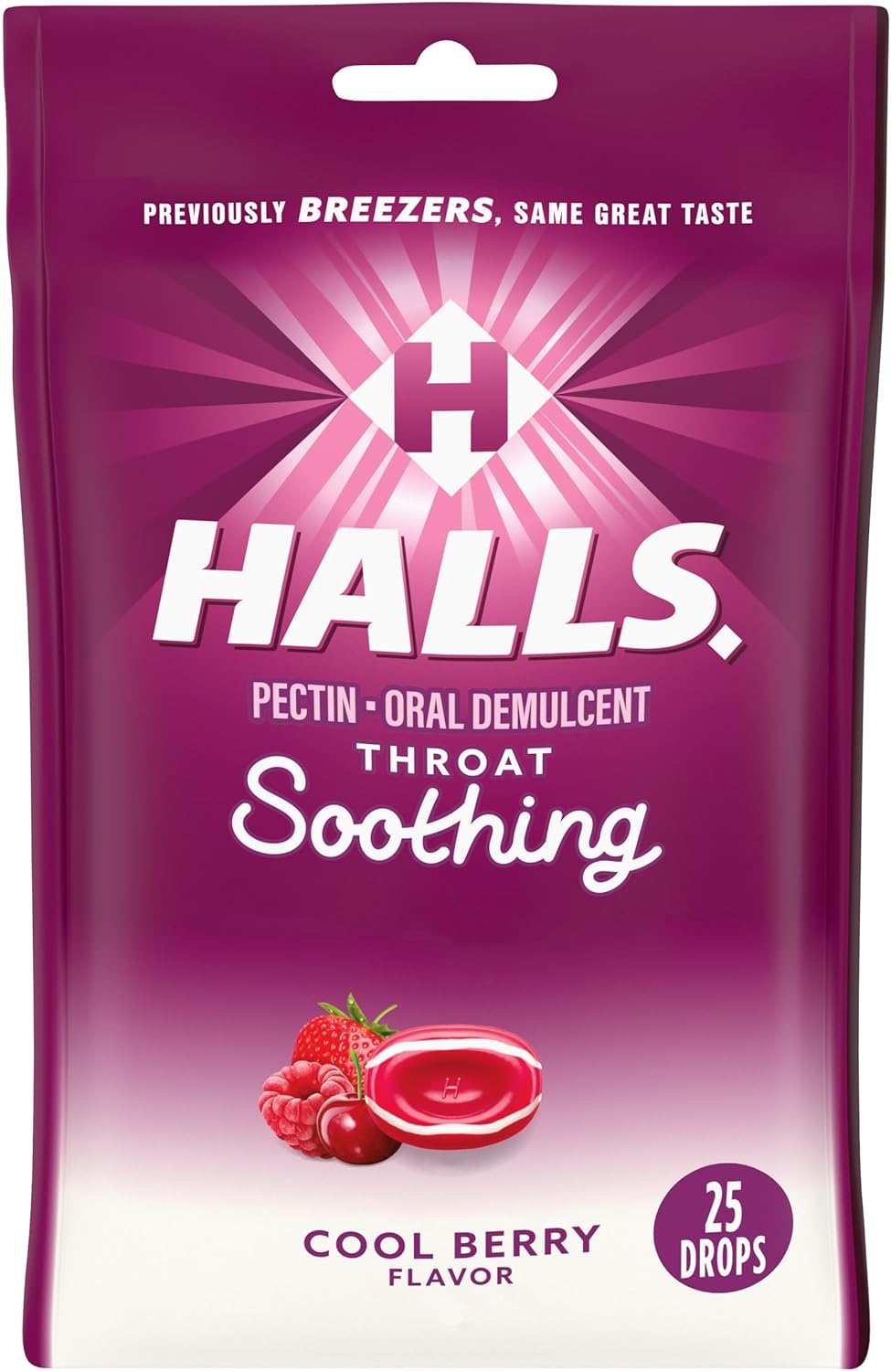 Halls Cool Berry Drops Bag