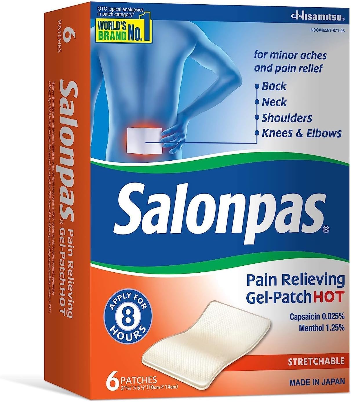 Salonpas Pain Relieving Gel Hot Patch