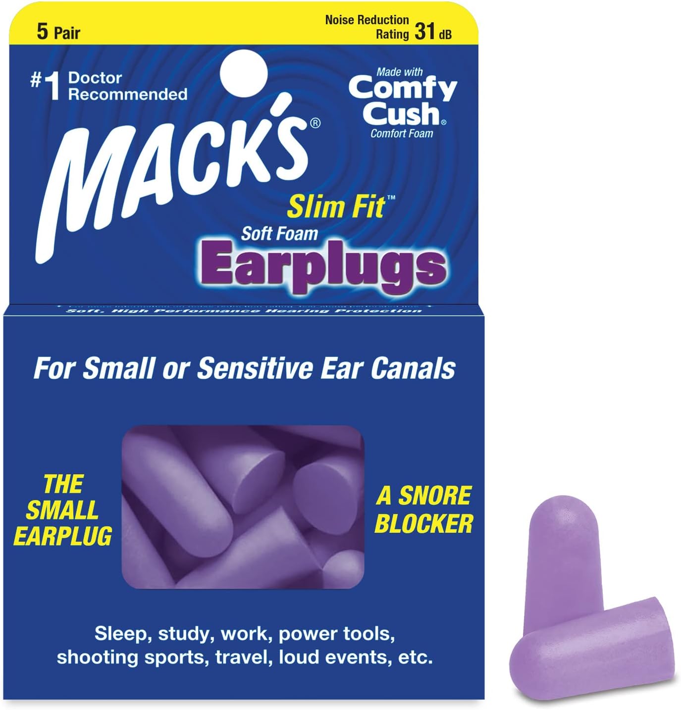 Macks Ear Plugs Slim Fit 5pair