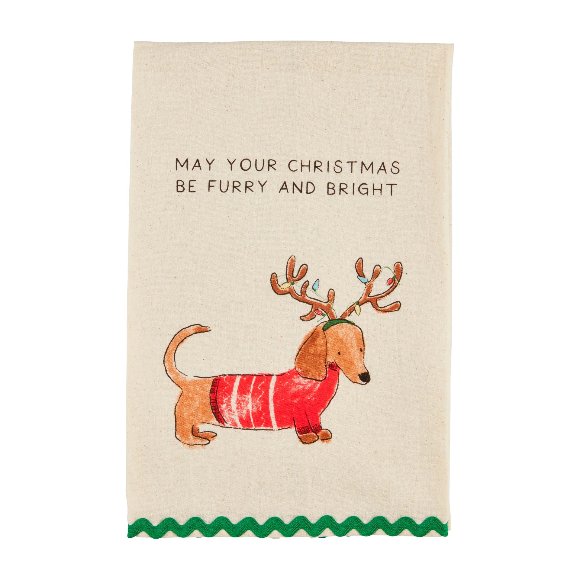 May Your Christmas Dog Ric-Rac Towel