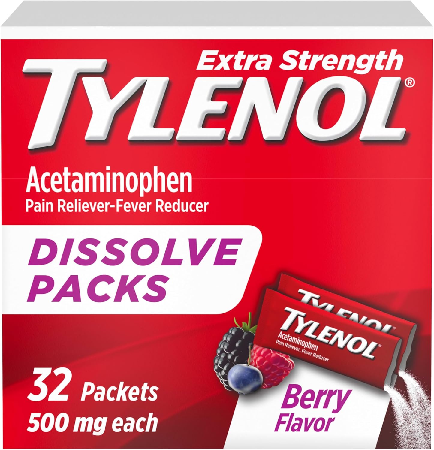 Tylenol Extra Strength Dissolve 32pks Berry