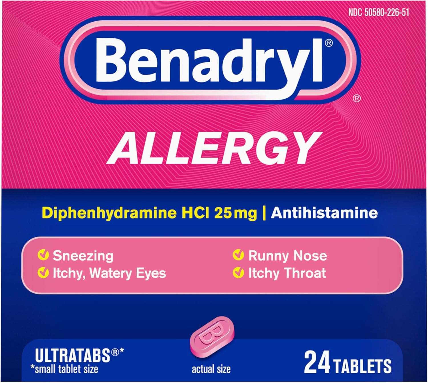 Benadryl Allergy 24 Tabs