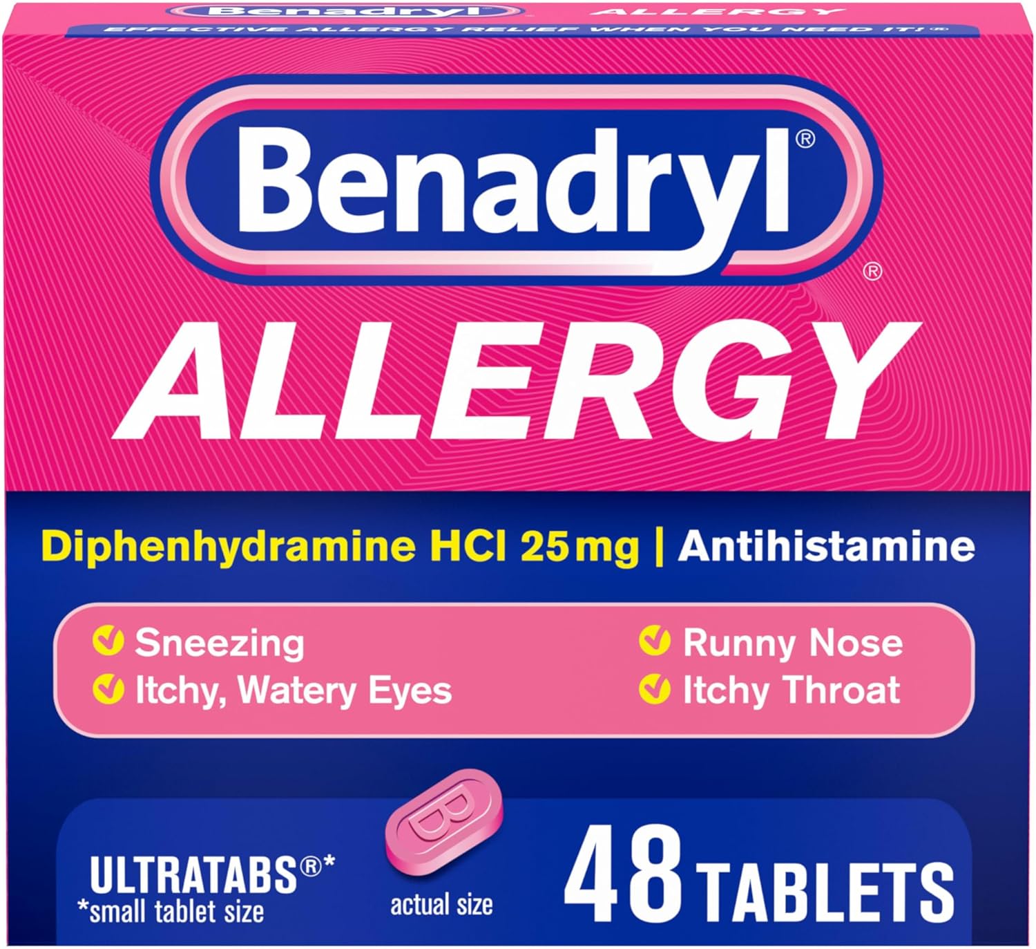 Benadryl Allergy 25mg 48 Tabs