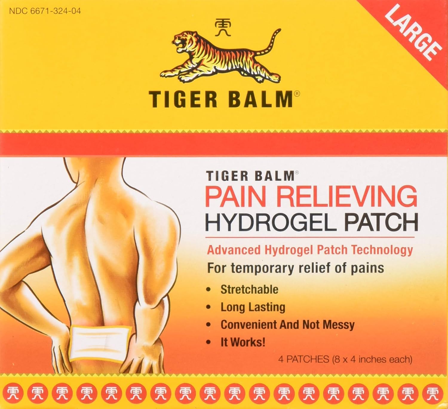 Tiger Balm Pain Relieving Hydrogel Patch L 4pk