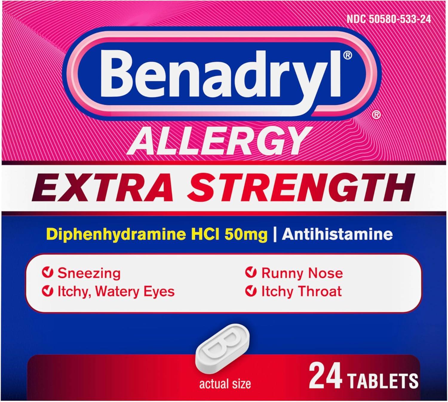 Benadryl Allergy Extra Strength 24ct Tablets