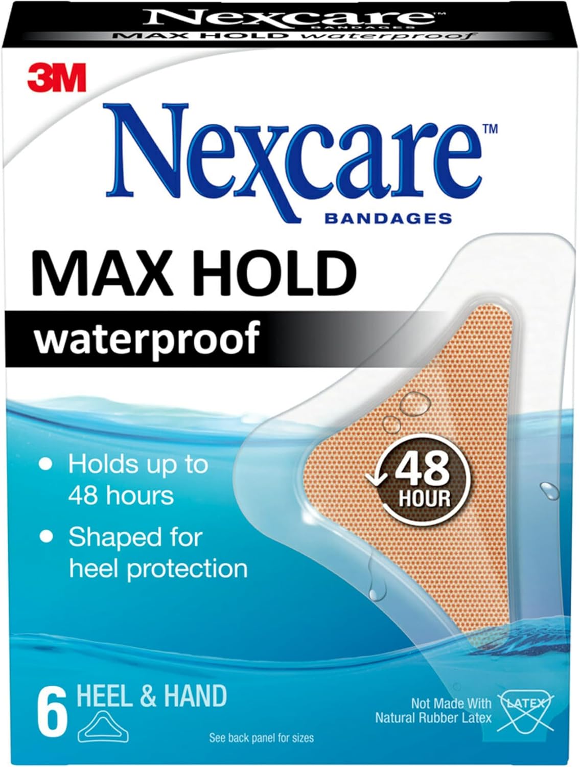 Nexcare Max Hold Waterproof 6ct