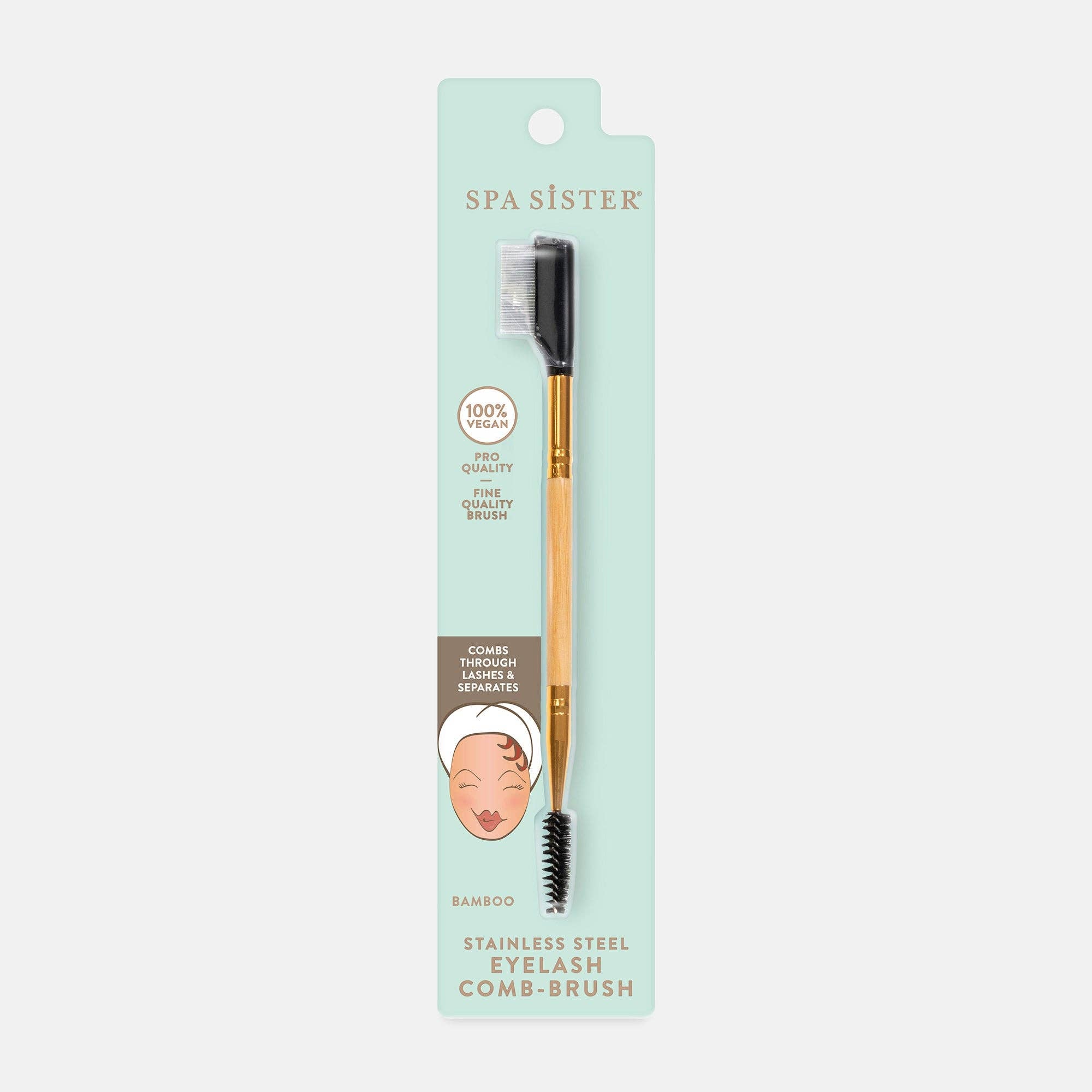 Pro Brow Scissor Spoolie Set 2PK - Vegan Bamboo Brush Main image