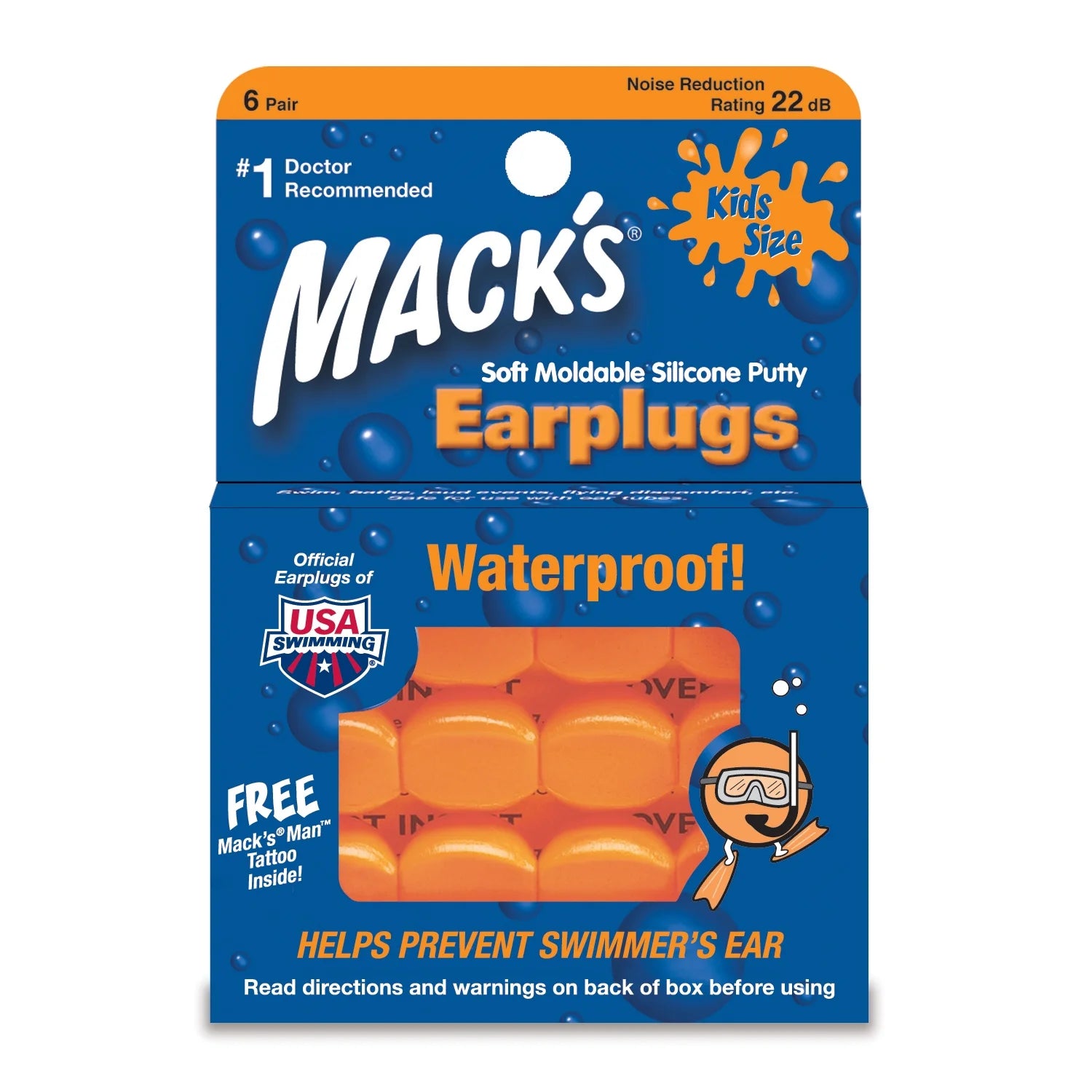 Macks Silicone Ear Plugs Kids 6 Ct Main image