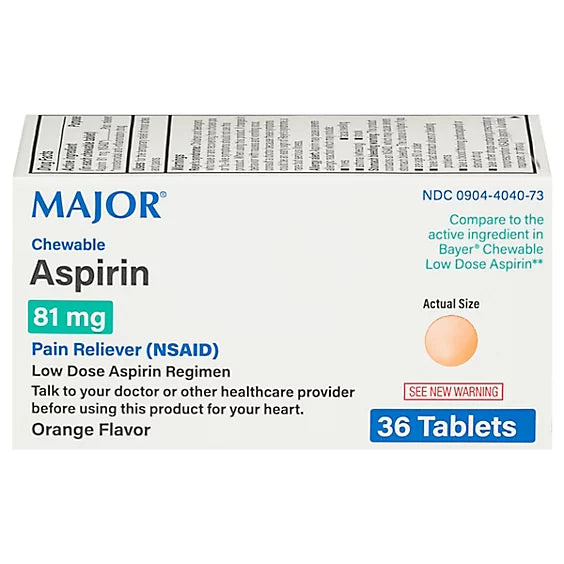 Major Chewable Aspirin 81mg