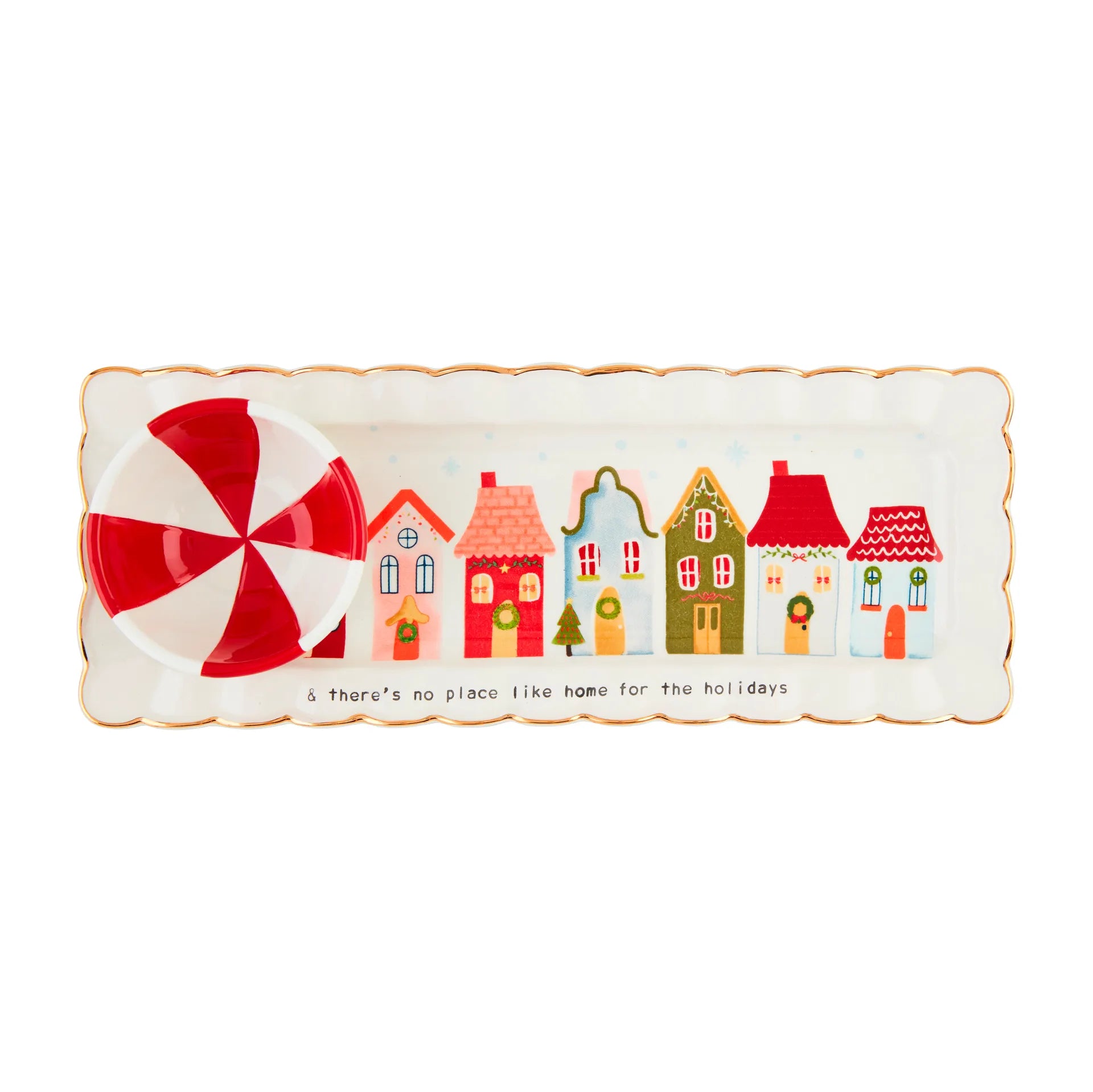 Christmas Village Tray & Dip Set Main image