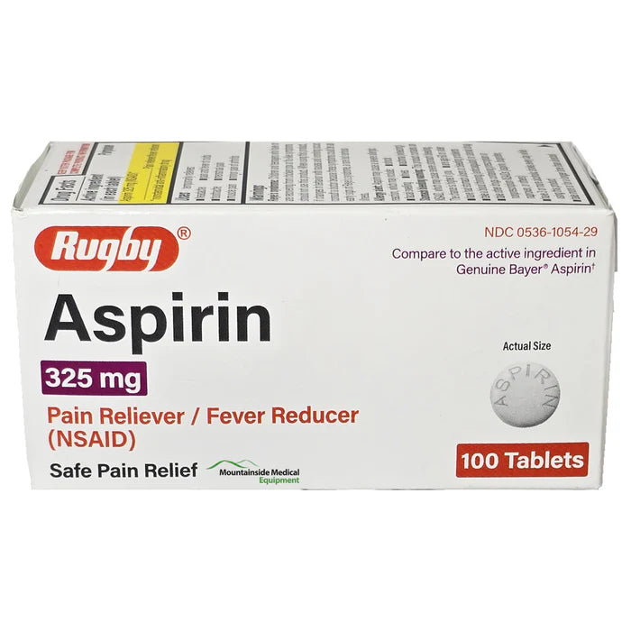 Rugby Aspirin 325 Mg 100 Tabs