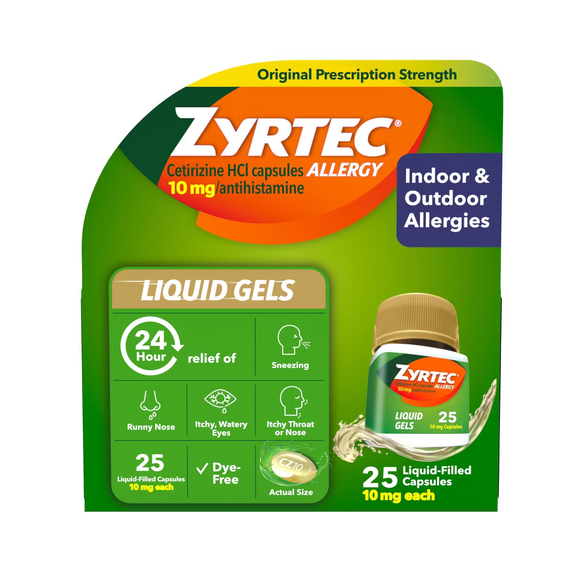 Zyrtec Liquid Gels 25 Ct Main image