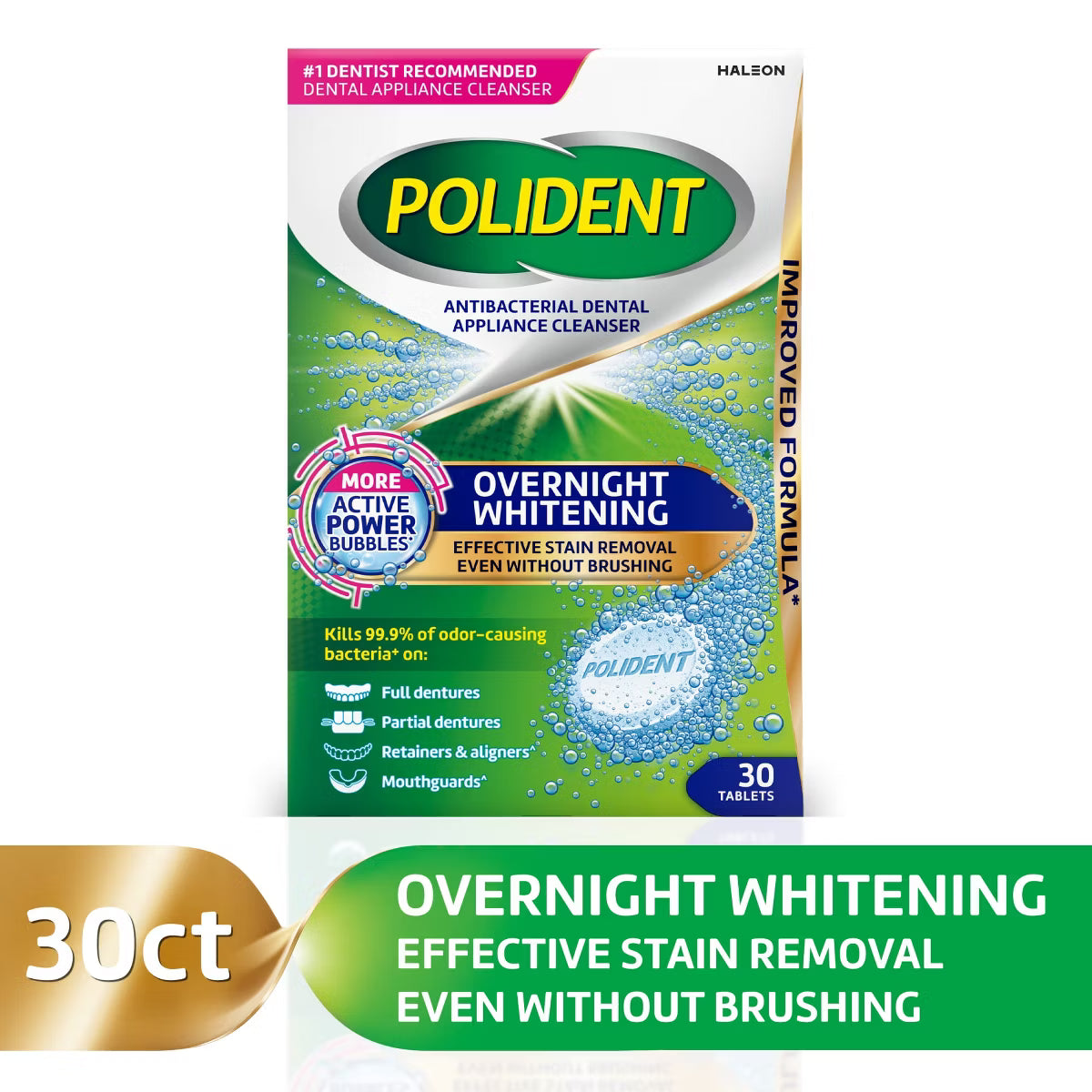 Polident Overnight Whitening 30 Tabs