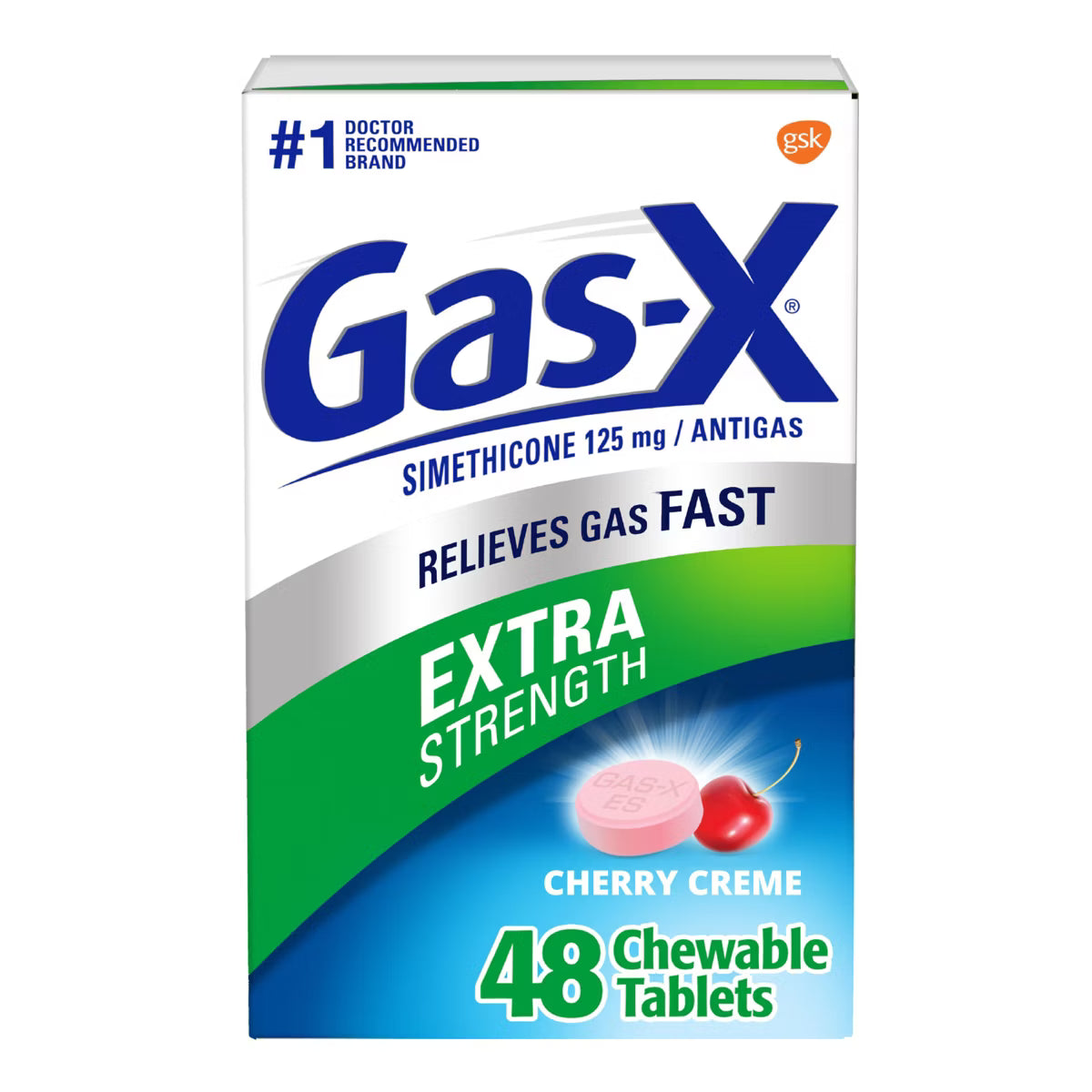 Gas-x Extra Strength Cherry Crene 48tabs
