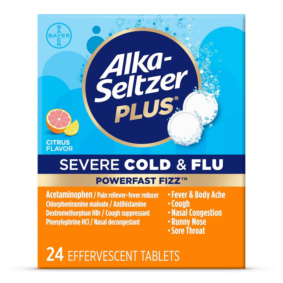 Alka-seltzer Plus Cold & Flu 24tbs