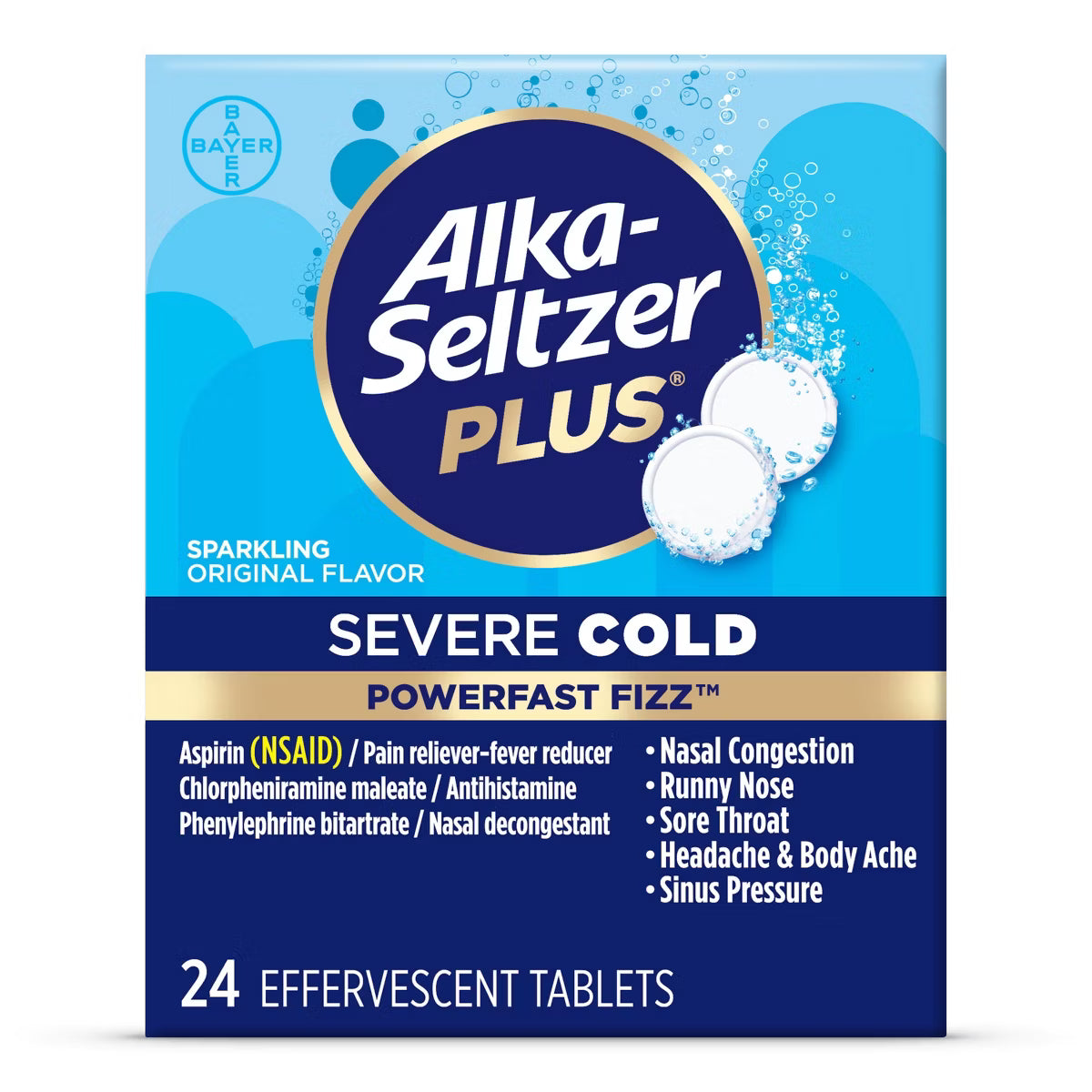 Alka Seltzer Severe Cold 24 ct