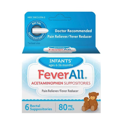 Feverall Infant Suppositories 6 Ct
